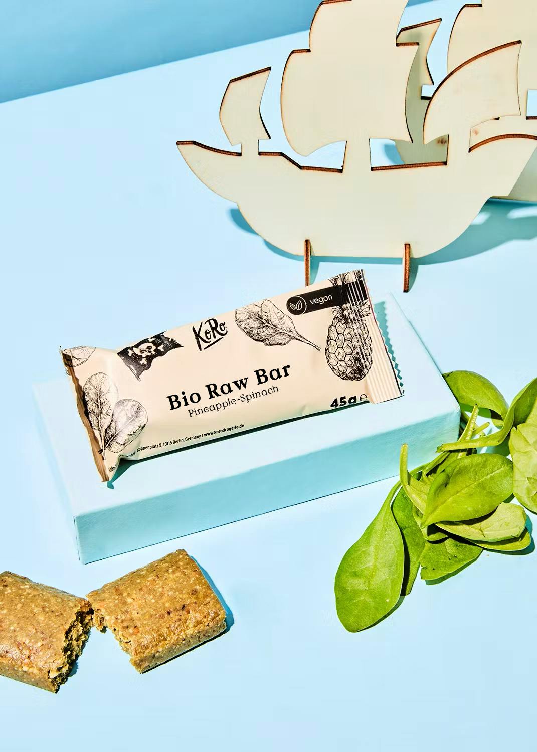 Bio Raw Bar Pineapple-Spinach 45 g