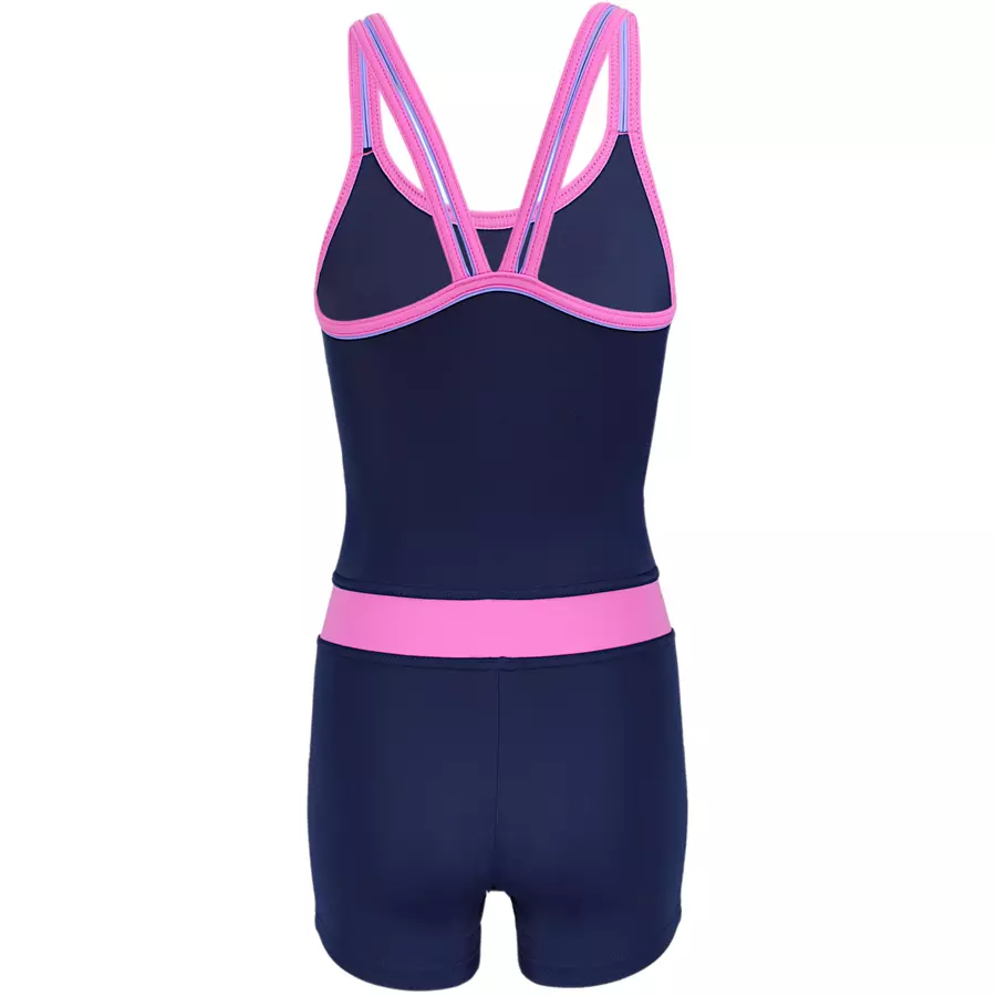 Aquarti Mädchen Badeanzug mit Bein Racerback rosa