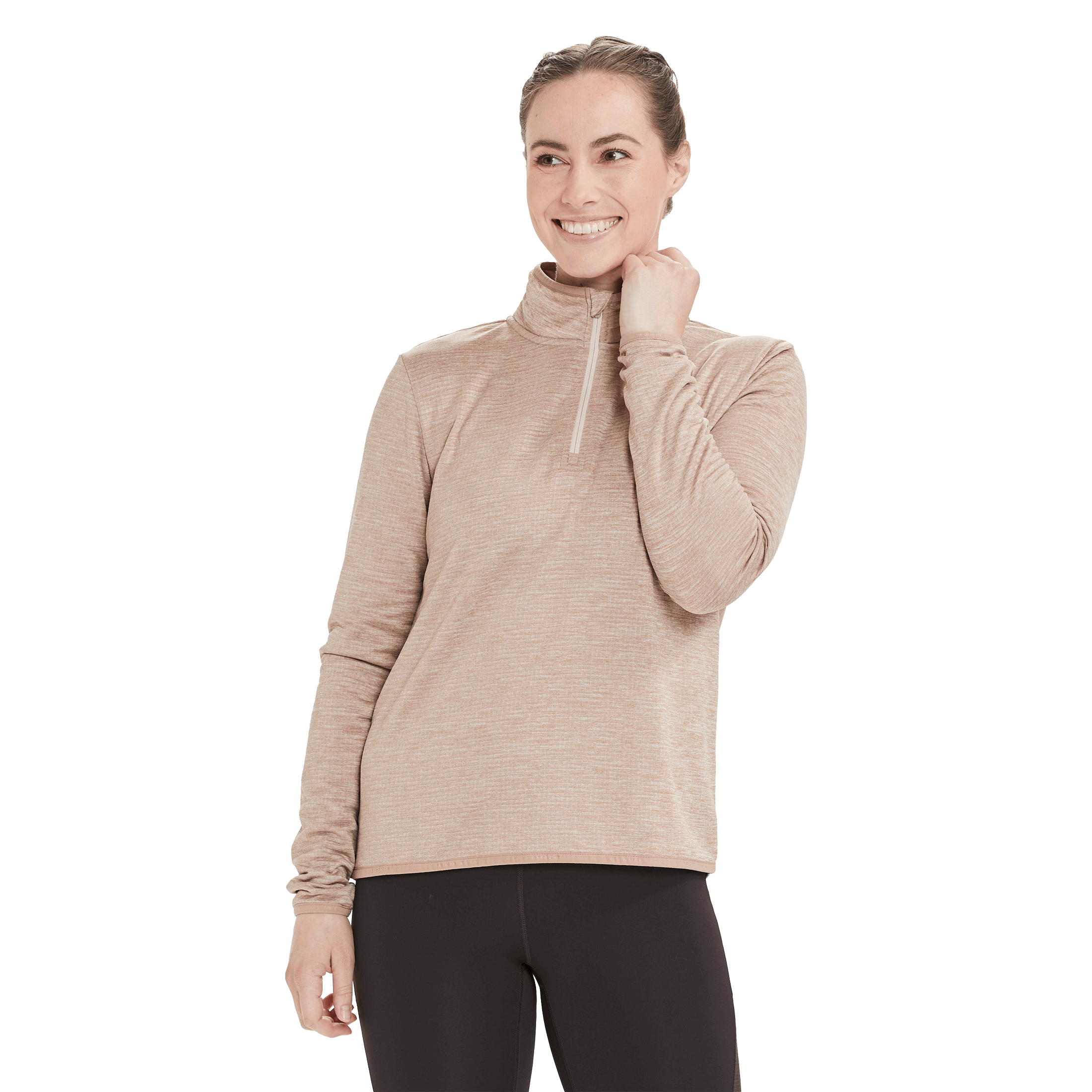 Endurance Vironic W Waffle Melange Loose Fit Midlayer - Mellomlag