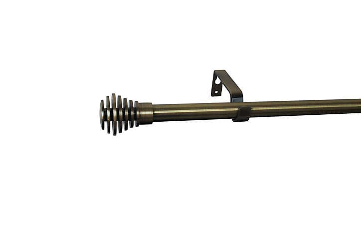 Kit de tringle à rideau extensible embout cône Antiki GoodHome 120/210 cm, ⌀16/19mm doré