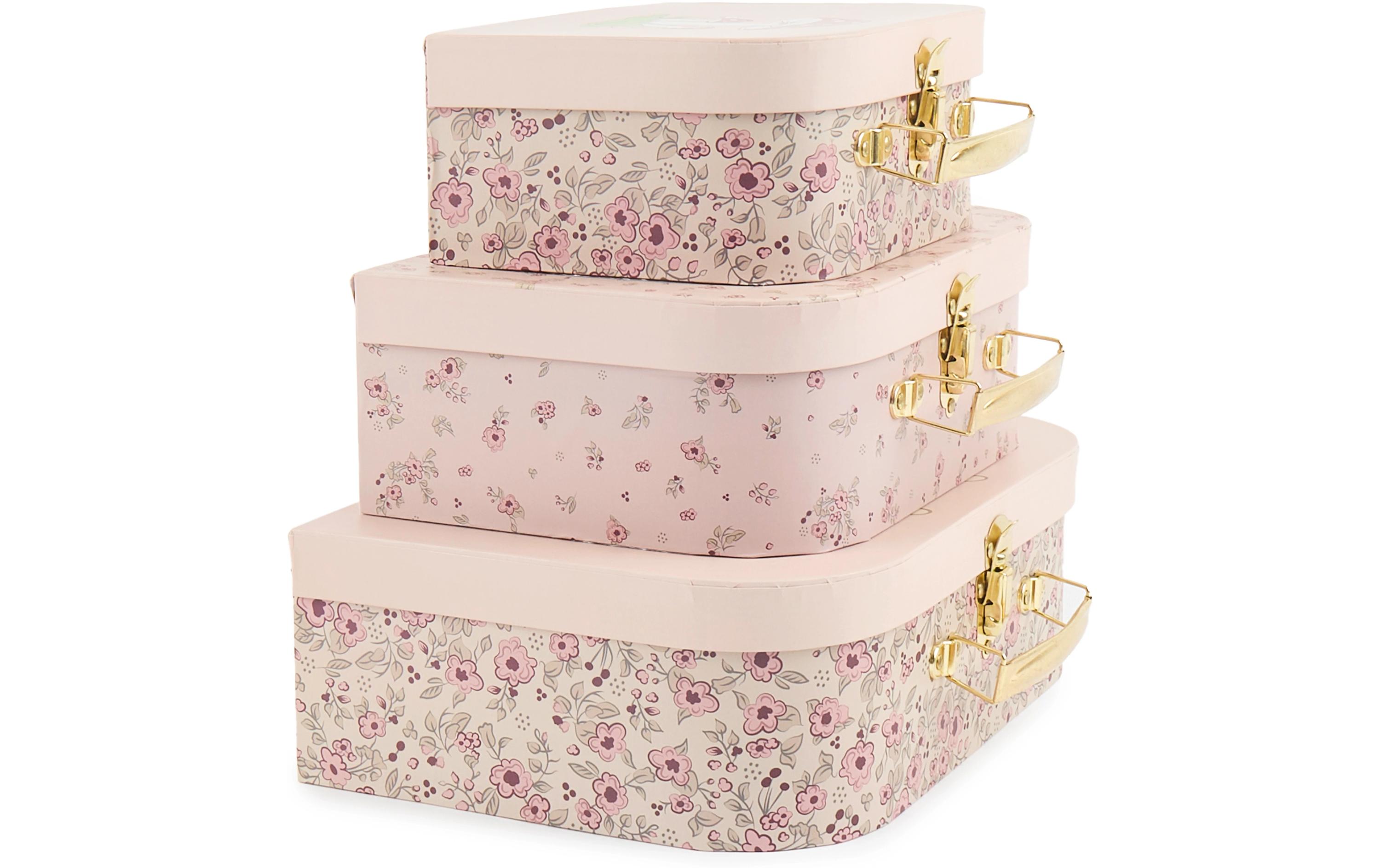 Spielzeugkoffer Ella dreamy flowers 3er SetKofferset zum Aufbewahren von Spielzeugen