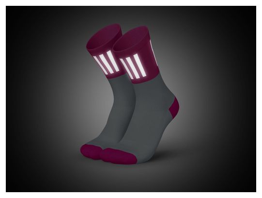 Chaussettes running Incylence High-Viz V3 Rose fluo