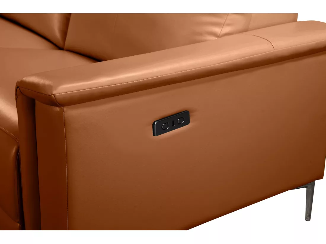 Lund 3S 1 fauteuil inclinable L Électrique Cognac