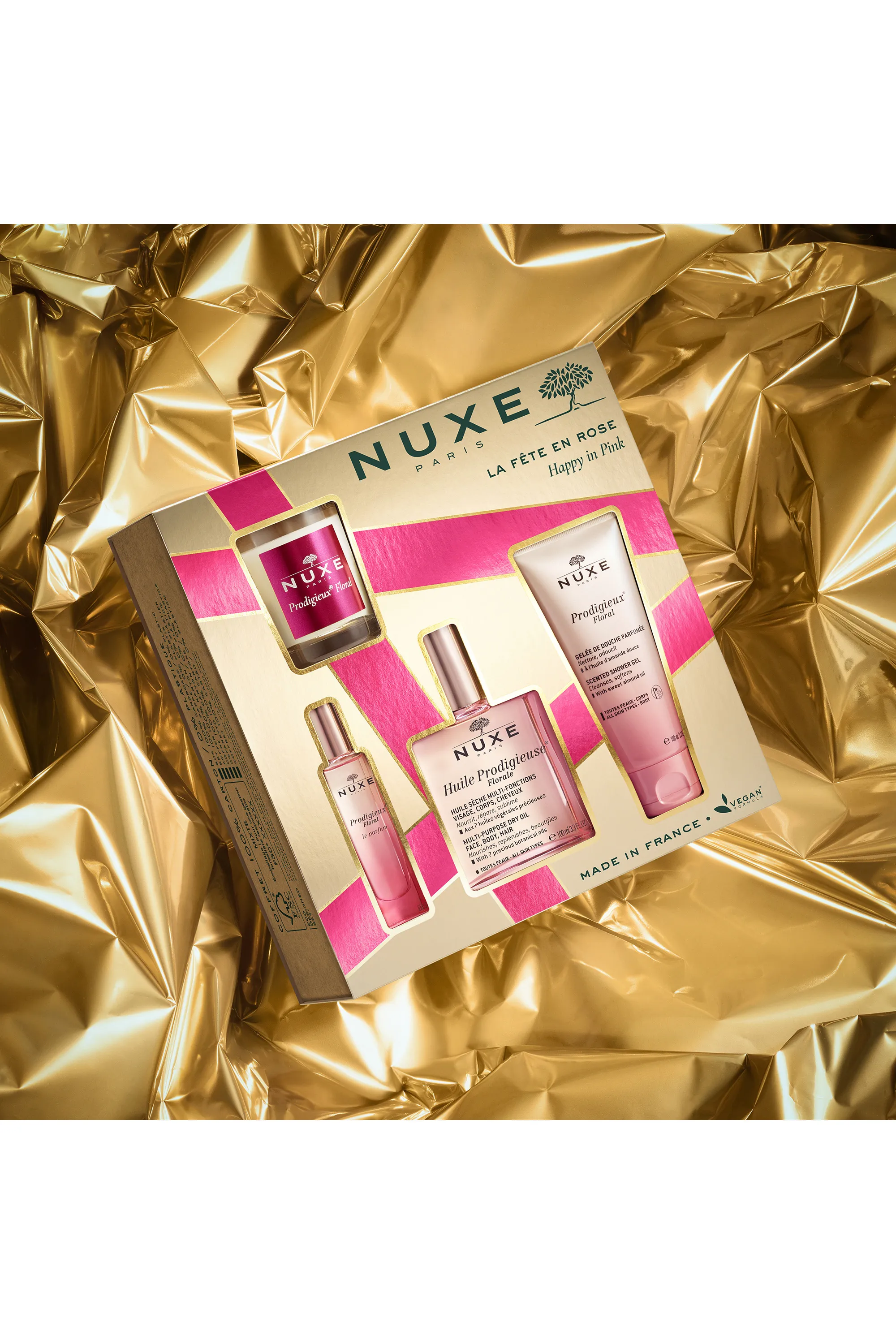 Nuxe Coffret La Fête en Rose avec l’Huile Prodigieuse® Florale 100ml-215 ml