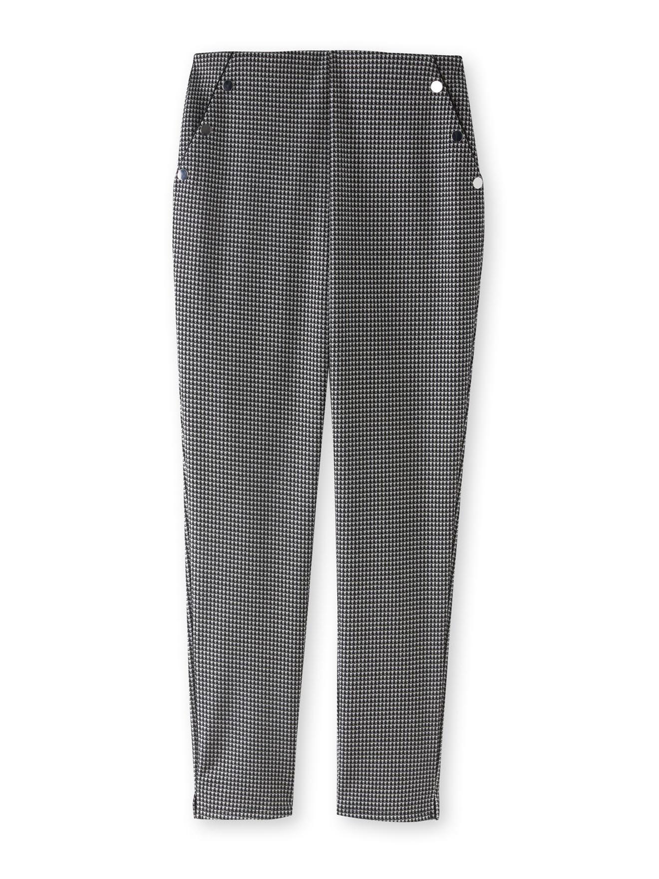 Pantalon droit en maille jacquard