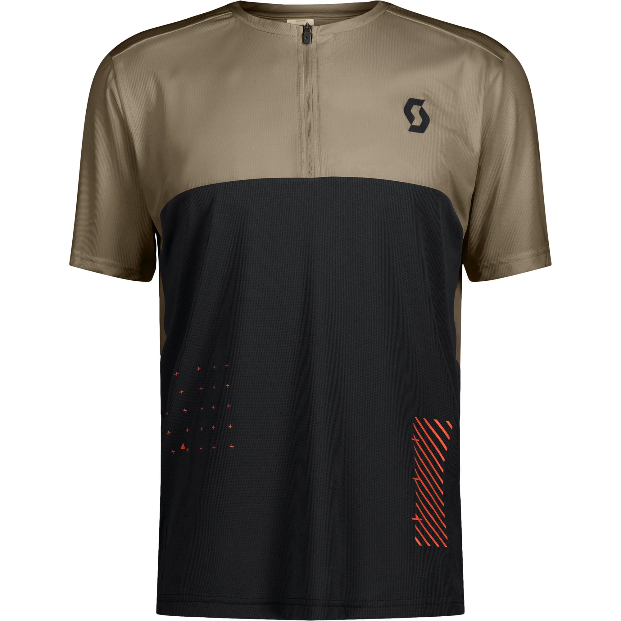 Scott Trail Vertic Zip T-Shirt Herren toast beige