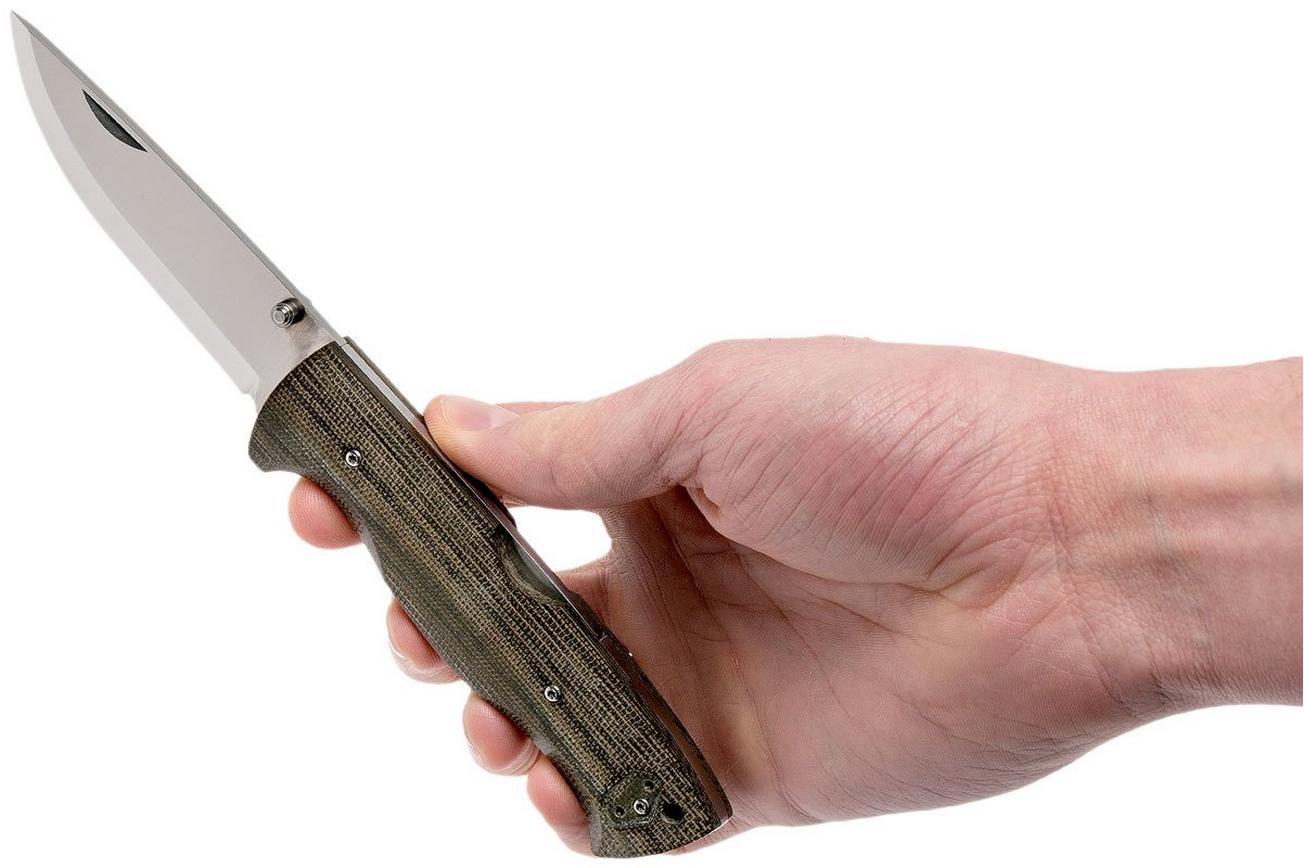 Brisa Borka 90 - N690 Scandi - Green Micarta - 2850