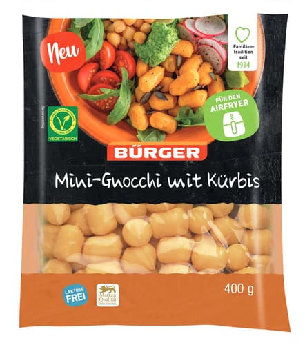 Bürger BIO Mini-Gnocchi mit Kürbis