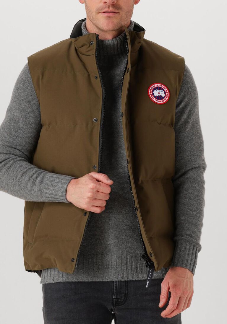 khaki canada goose bodywarmer carson vest 4151m