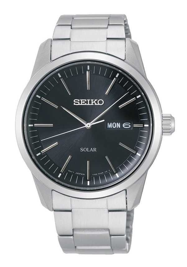 Seiko Herrenuhr Solar Schwarz SNE527P1