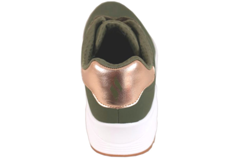 SKECHERS UNO SHIMMER AWAY OLIVENGRØN SNEAKERS