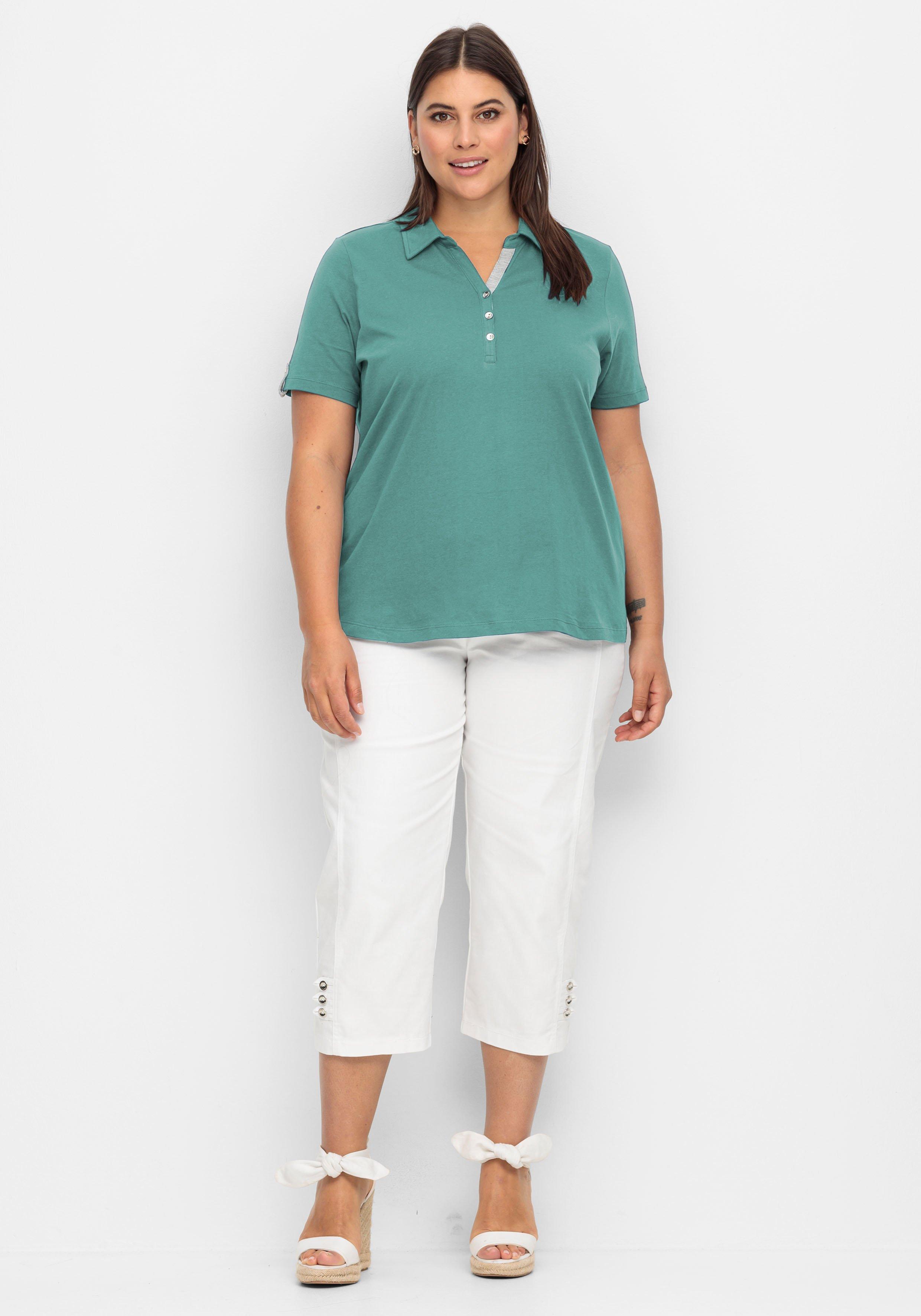 Poloshirt mit kurzem Arm und Kontrastdetails