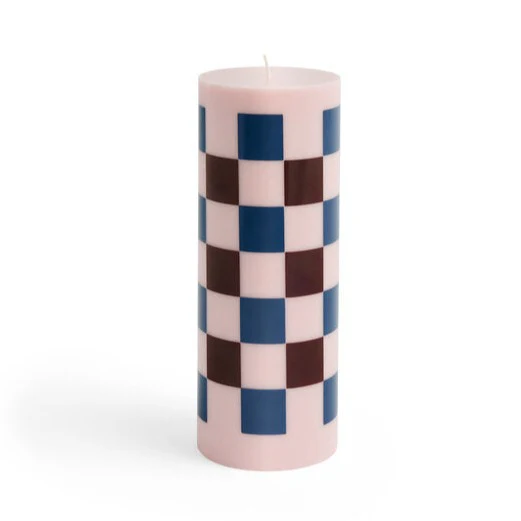 HAY  Column stearinlys, Large - pink/bordeaux/blå