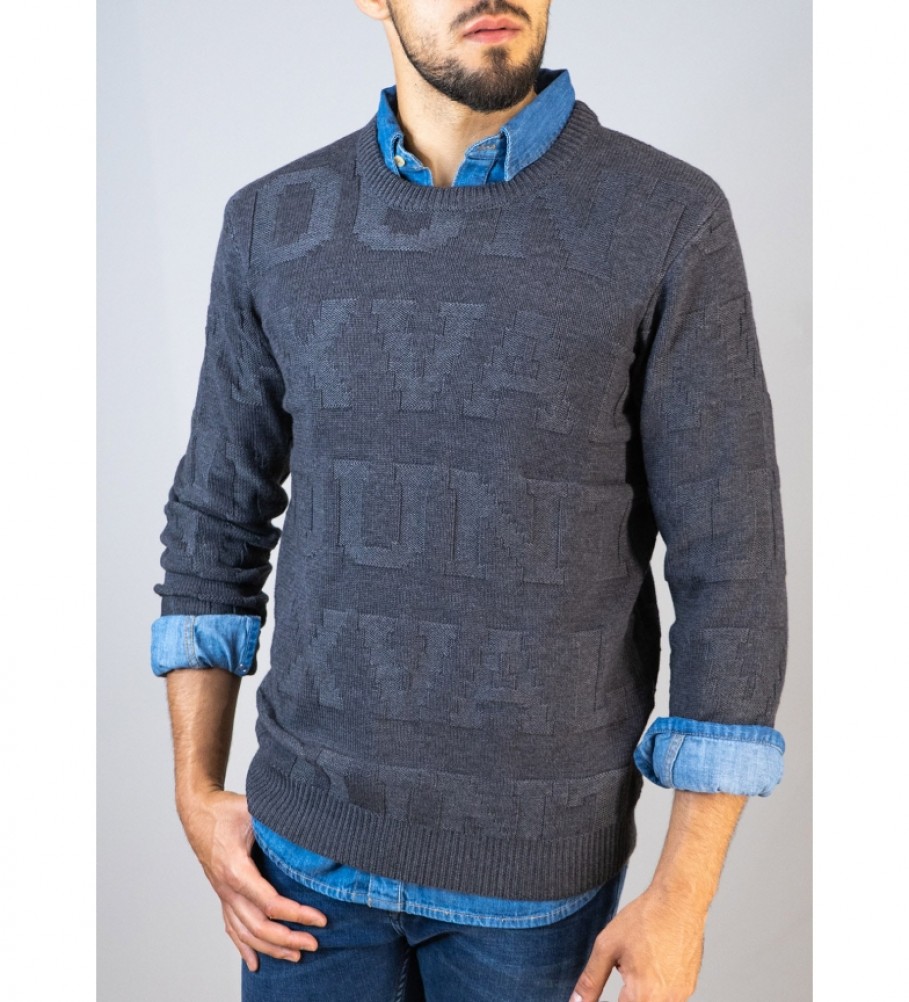 Camisa Six Valves em relevo cinza