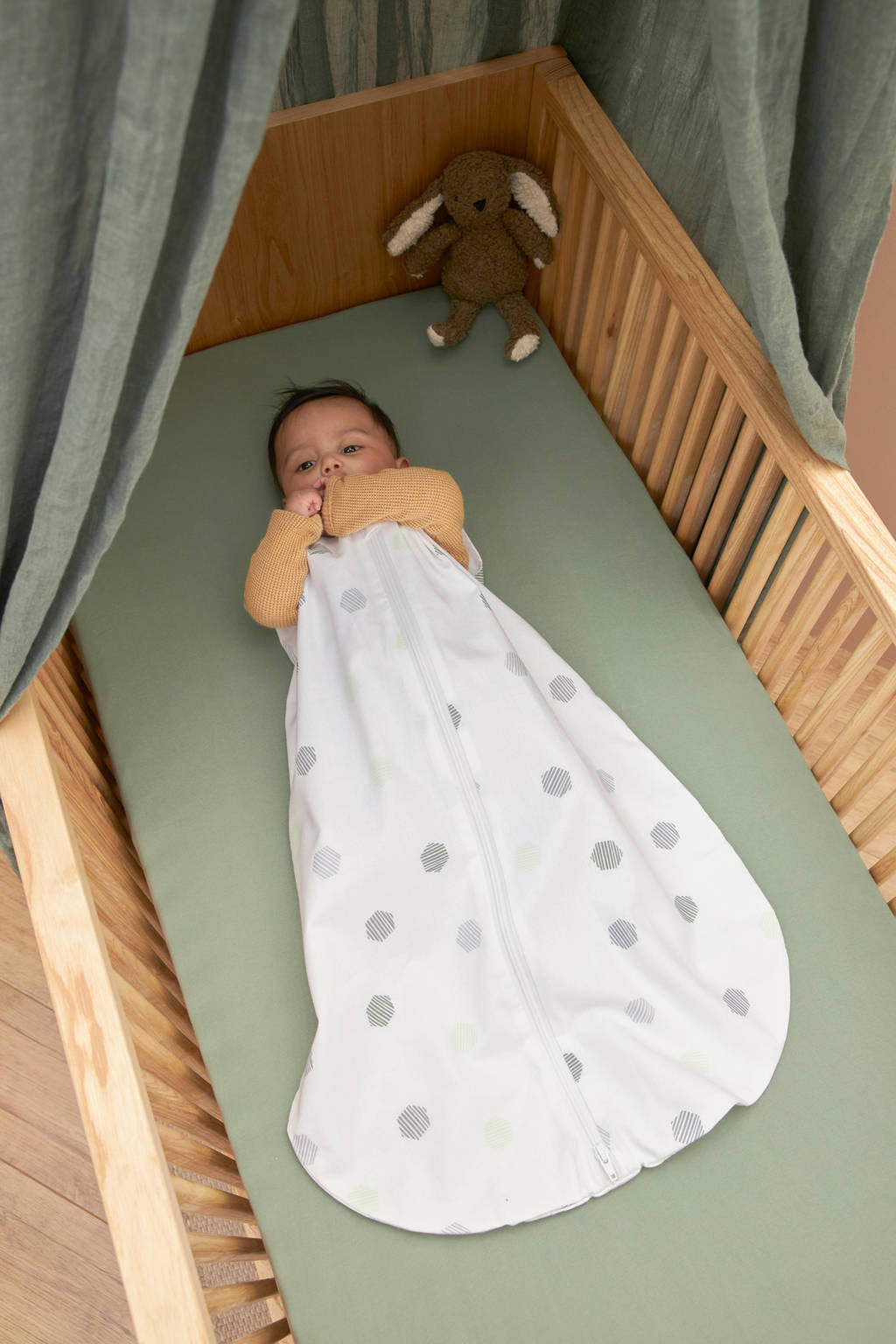 Heerlijke slaapzakbaby zomerslaapzak Honeycomb forest green