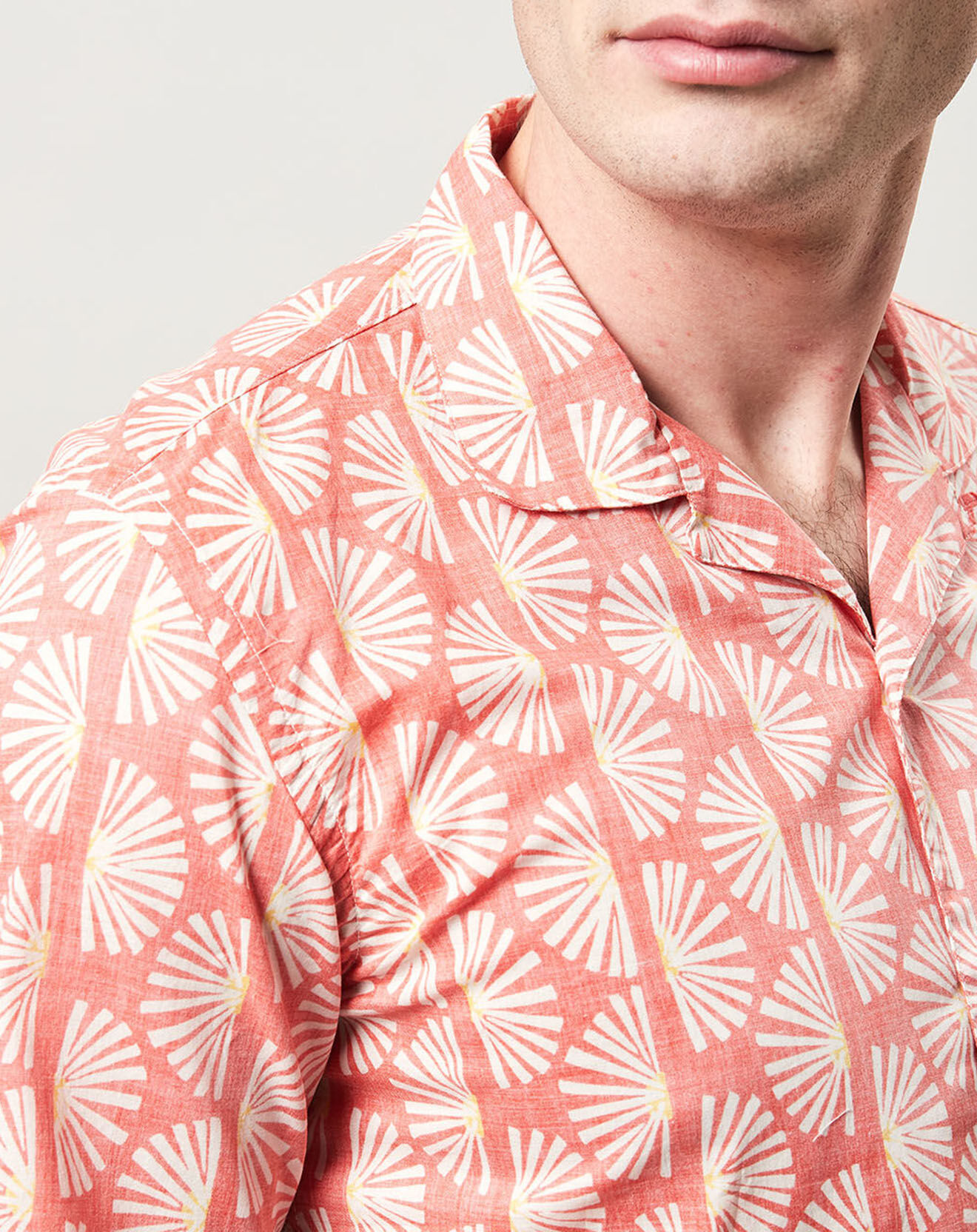 Hartford Chemise slim Slam imprimé rouge/blanc