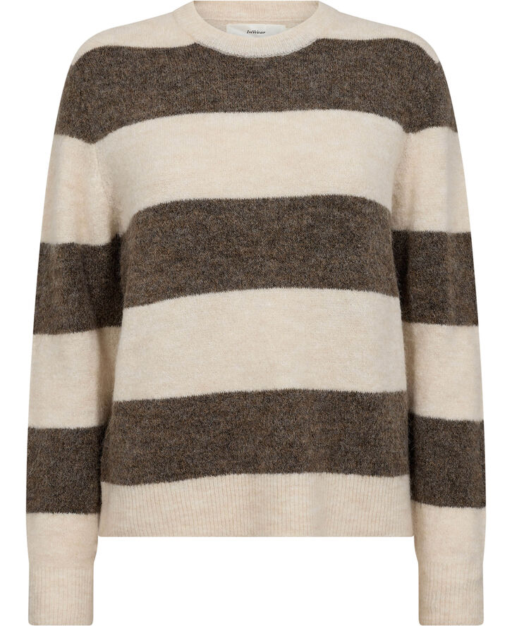 InWear HarrietIW Stripe Pullover Sandy grey/vanilla