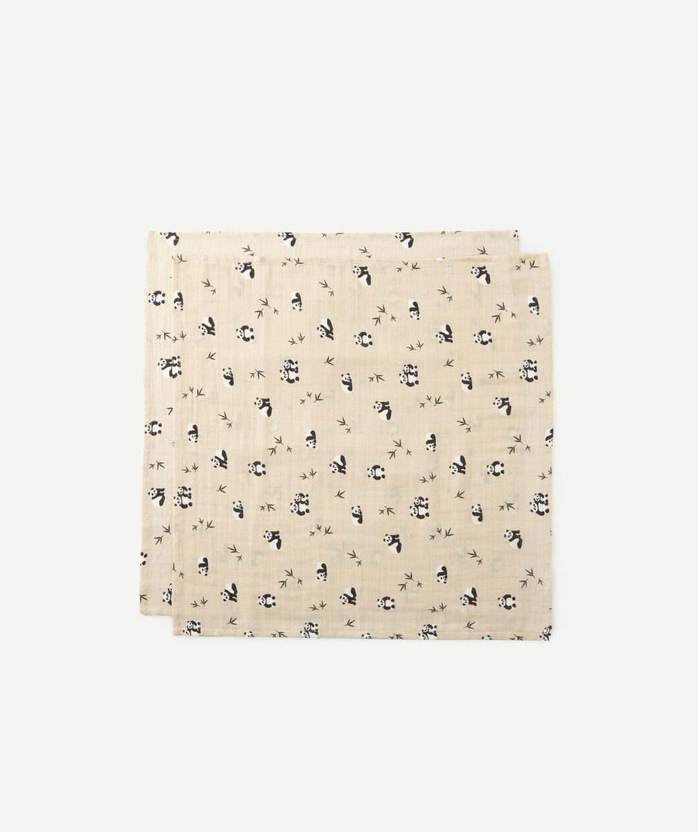 LIEWOODLOT DE 2 LANGES EN MOUSSELINE LEWIS AVEC PANDAS