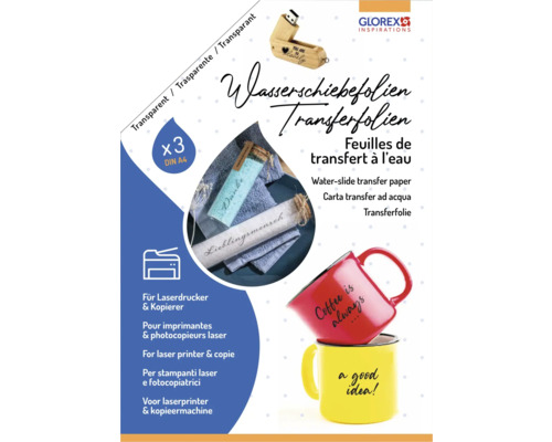 Waterslide decal transferfolie DIN A4 3 st.