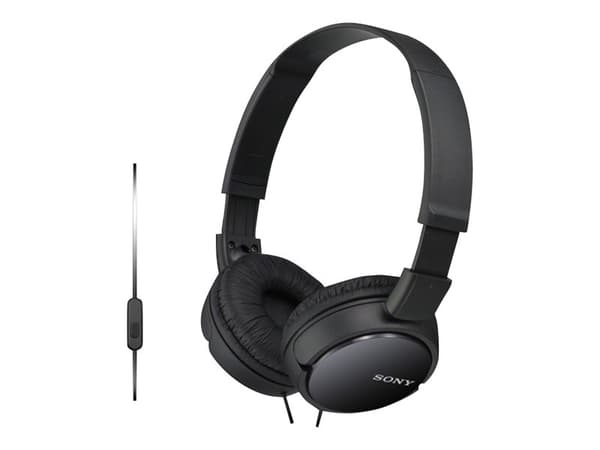 Sony MDR-ZX110 - Hodetelefoner - full størrelse - kablet - 3,5 mm jakk - svart