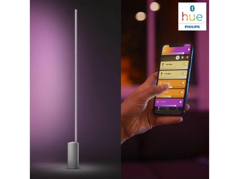 Philips Hue White and Color Ambiance Signe - Gulvlampe - LED - 32 W (tilsvarende 175 W) - 16 millioner farver - 2000-6500 K - aluminium