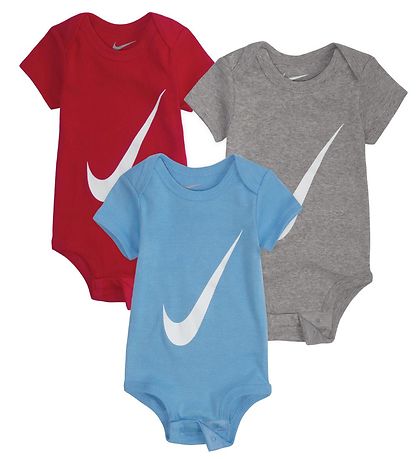 Nike Bodyer k/æ - Swoosh - 3-Pak - R?d/Bl?/Gr?