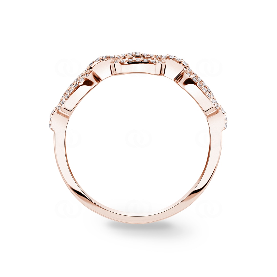 0.13 Karat Diamantring 750/18 K Roségold