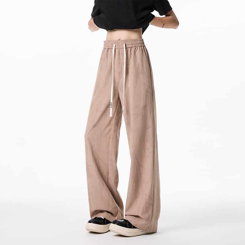 Priam - Tie Dye broek met trekkoord in de taille en rechte pijpen
