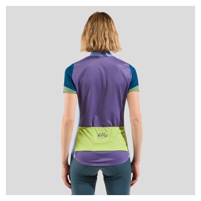 Maillot Manches Courtes Femme Odlo Heritage Essentials Bleu/Multi