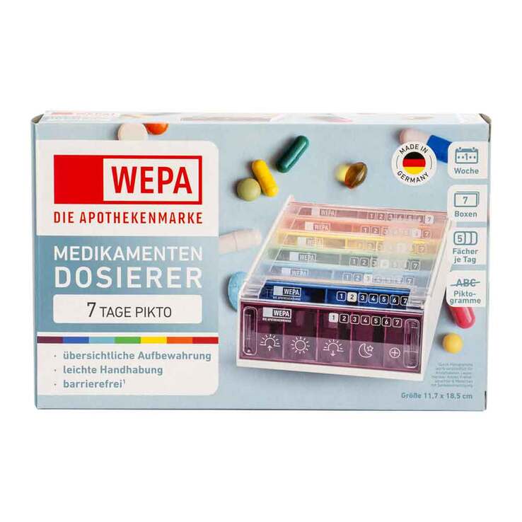 Wepa 7 Tage Wochenmagazin Piktogramme Regenbogen, 1 St