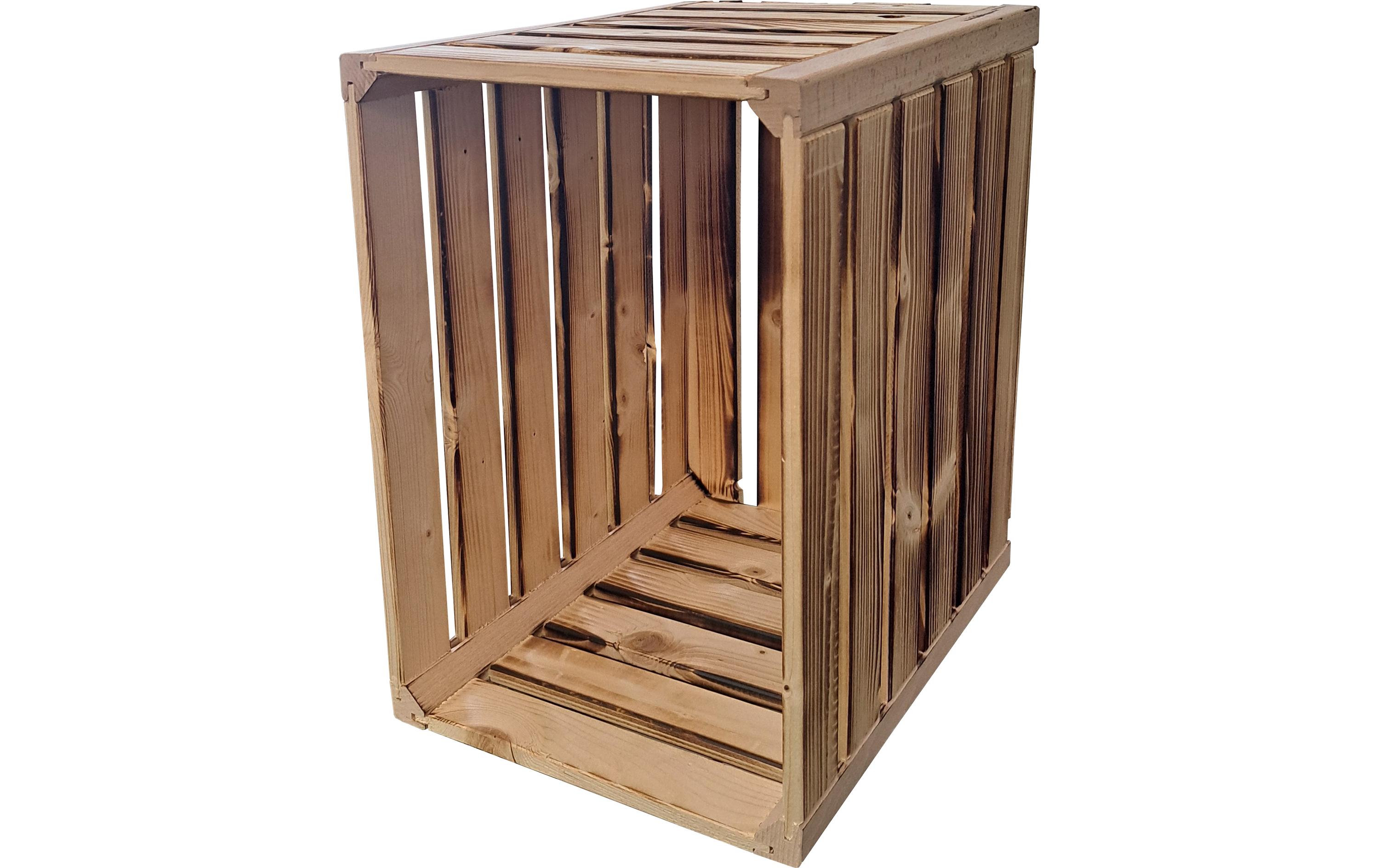 Holzharasse geflammt, 23.3 x 35 x 32 cmModulares Wohnregal