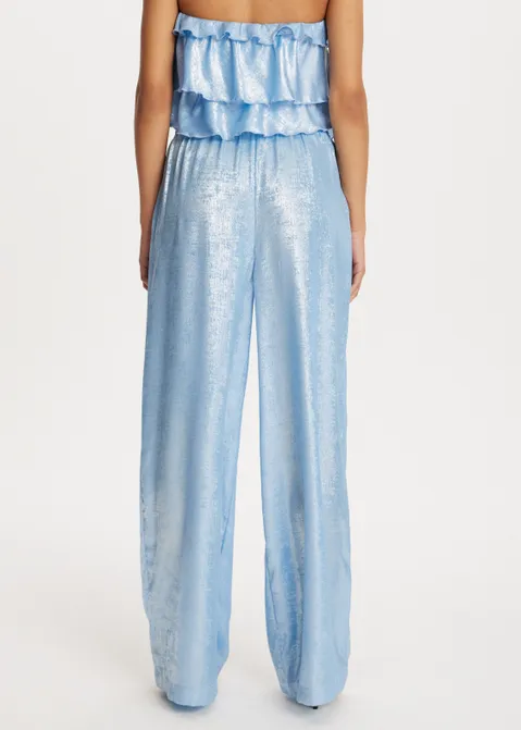 Straight broek met glans blauw (BLW.L)