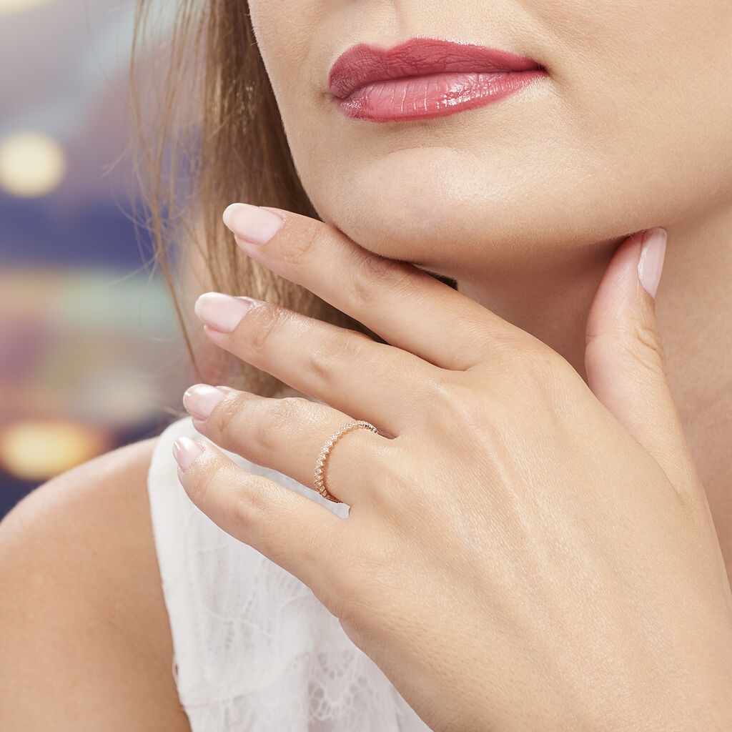 Bague Jannike Argent Rose Oxyde De Zirconium