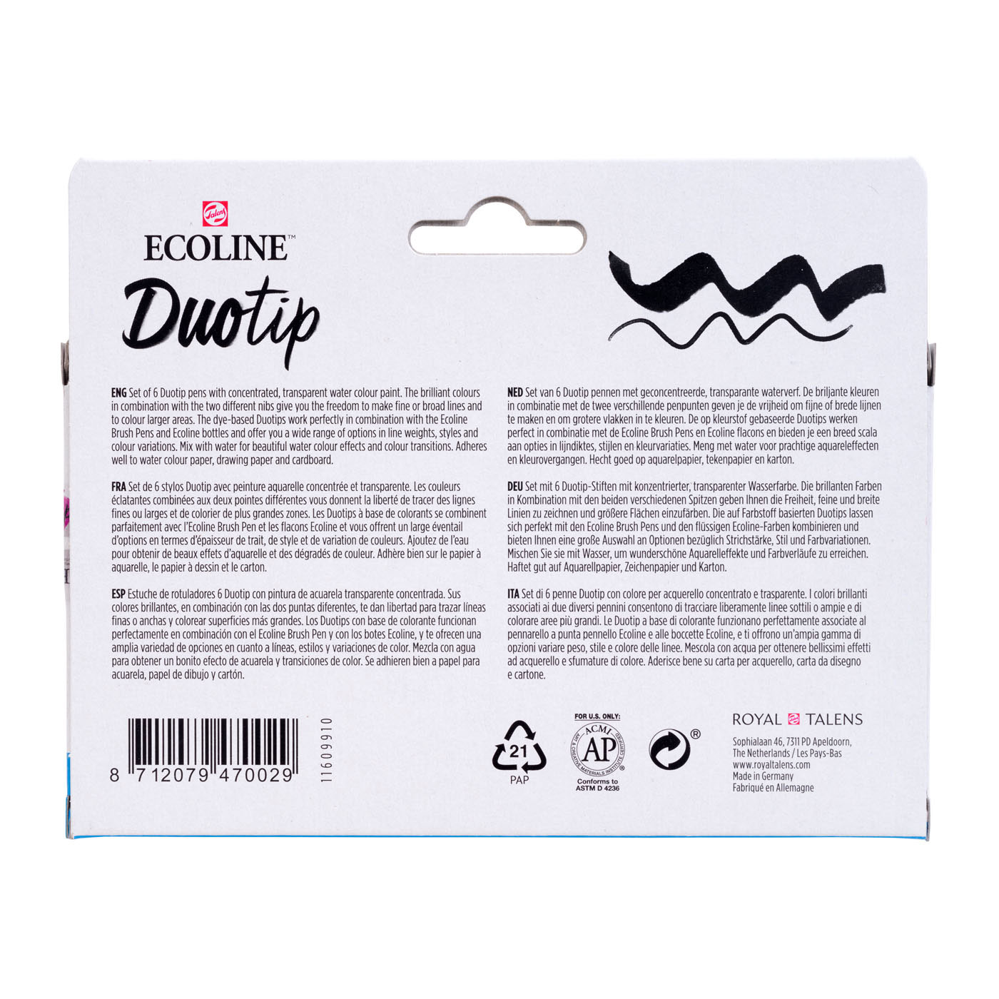 Ecoline Duotip Markers Basisset, 6dlg.