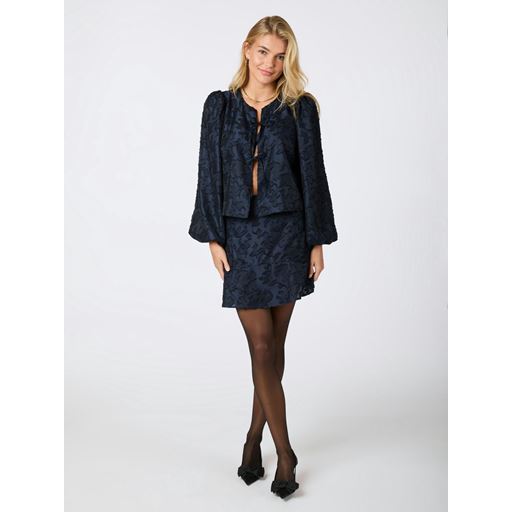 Neo Noir Daliska Artwork Bluse, Navy, 34