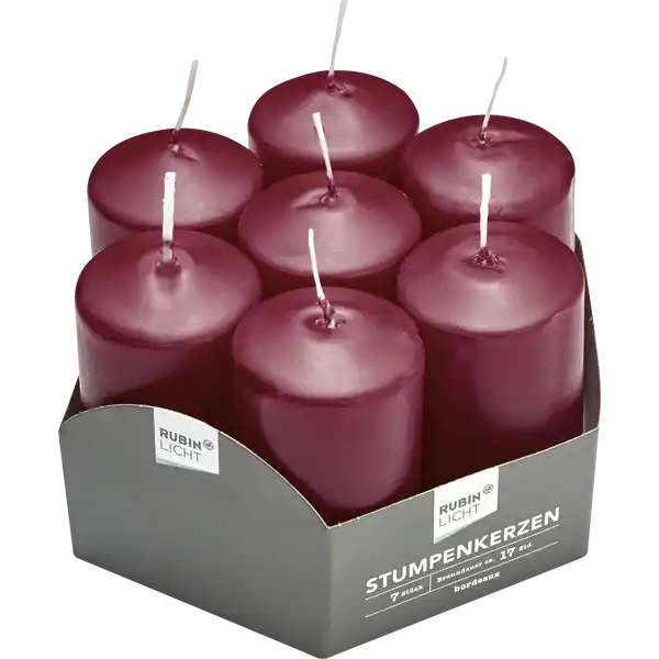 Stumpenkerze Bordeaux 90x50mm