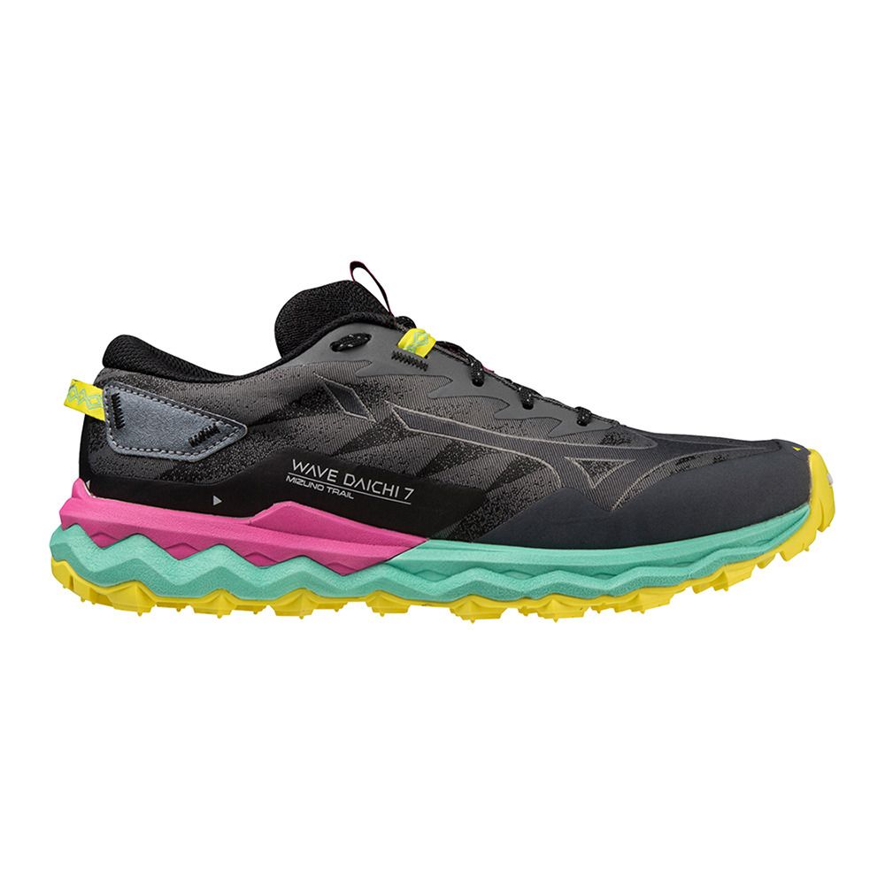 Mizuno WAVE DAICHI 7 - Chaussures trail Femme iron gate/ebony/fuchsia fedora