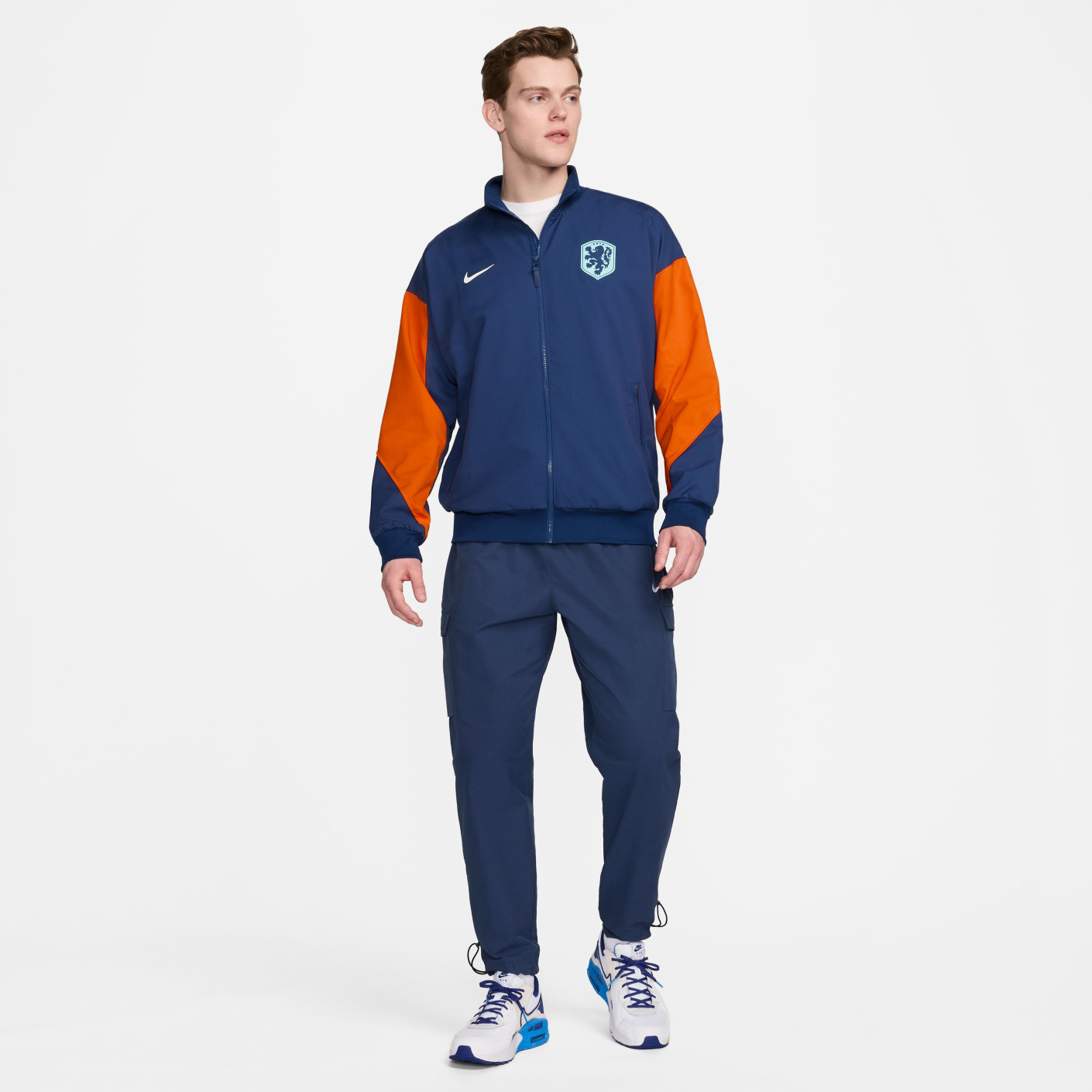 Nike Nederland Strike Anthem Trainingsjack 2024-2026 Blauw Oranje Wit