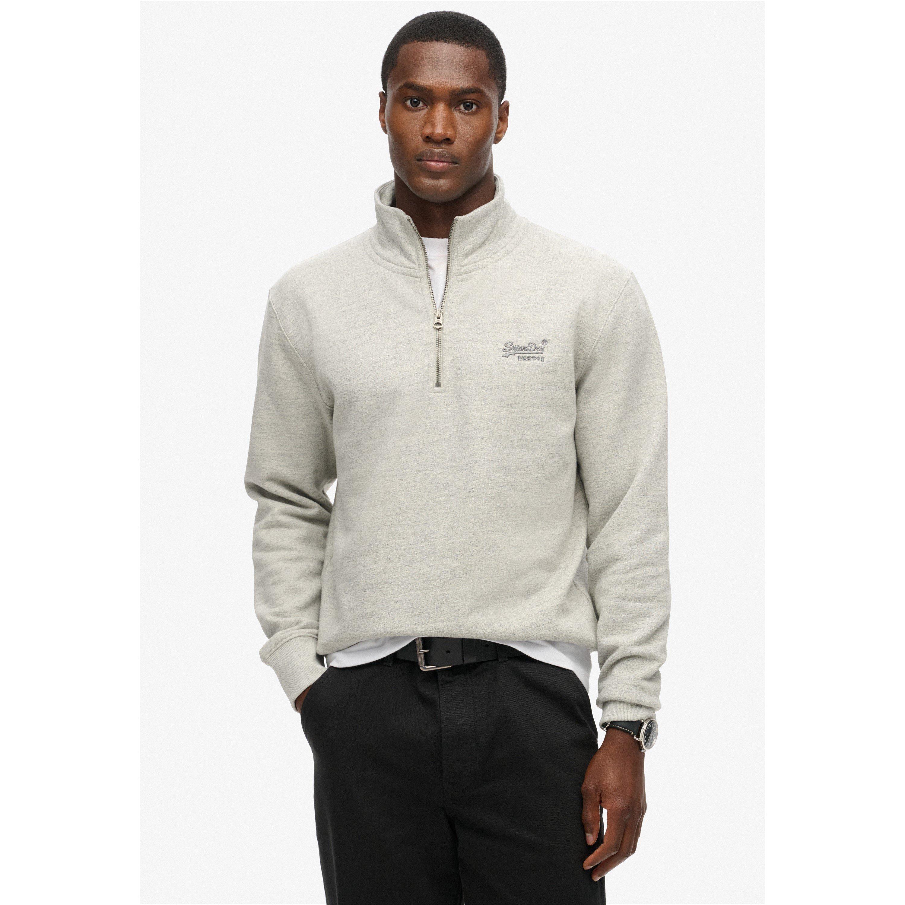 Superdry Henley Quarter Zip Fleece Top
