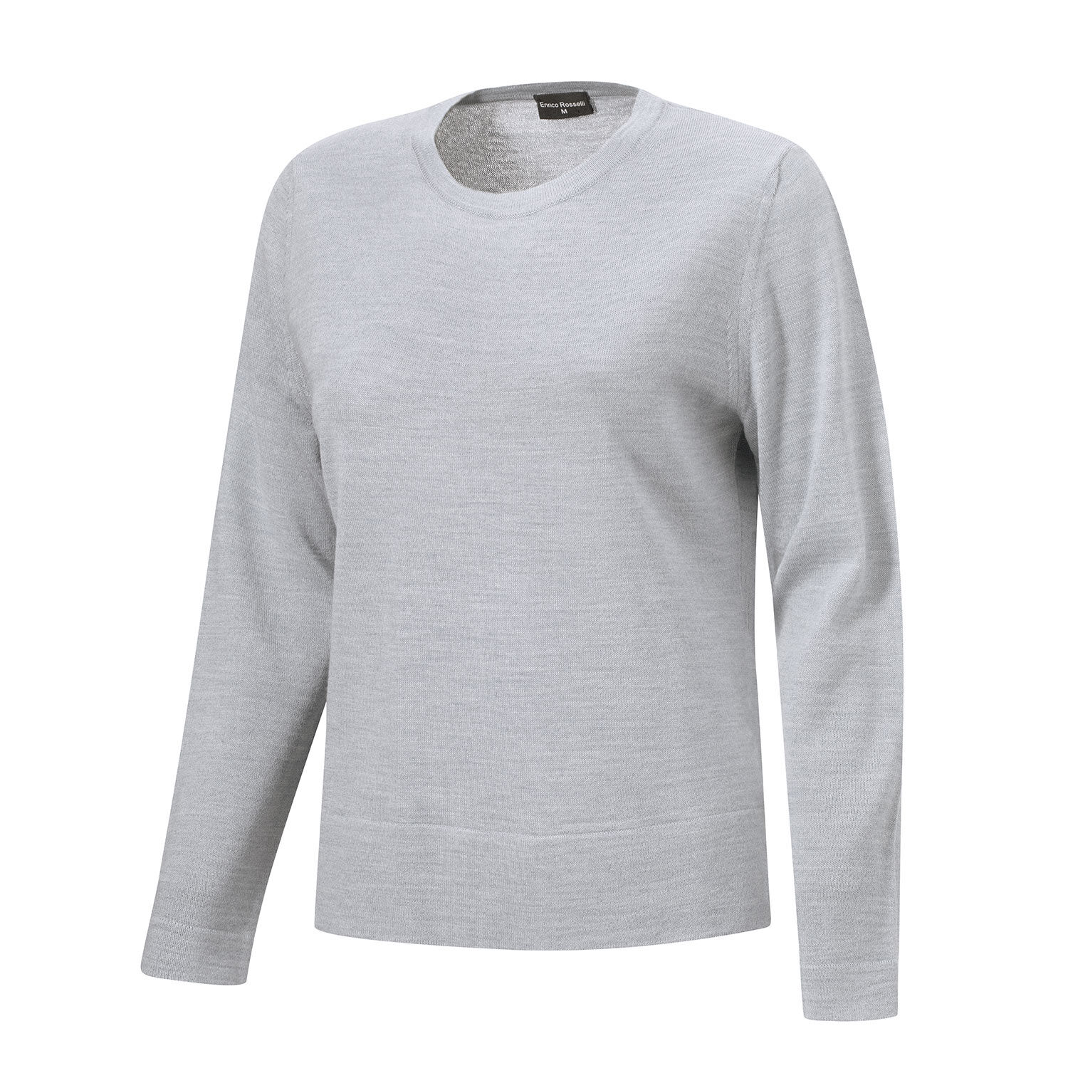 Rundhals-Pullover mit Merinowolle