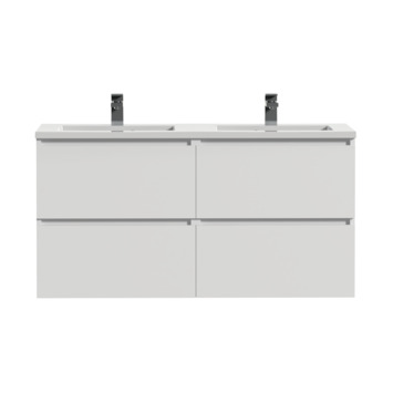 Tiger Karlo badkamermeubel 120 cm hoogglans wit met wastafel hoogglans wit