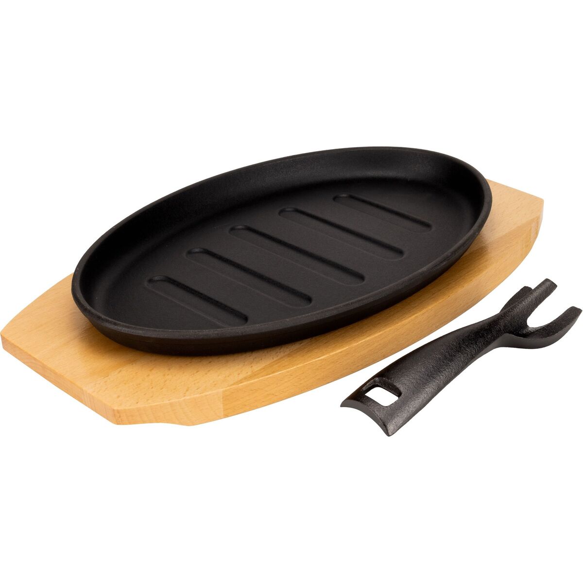 Sizzler Støpejernspanne, bordskåner i tre