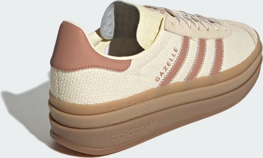 Adidas Originals Gazelle Bold sneakers ecru roze