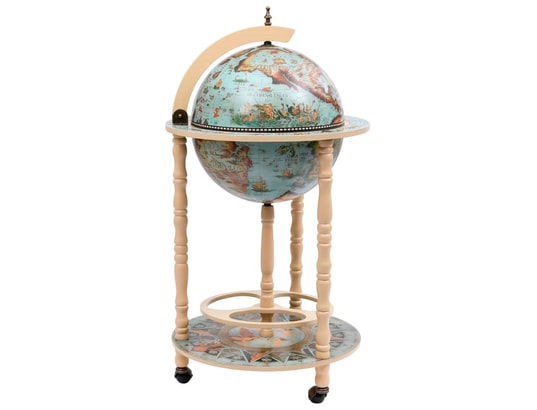 VIDAXL - Bar sous forme de globe bois d'eucalyptus bleu