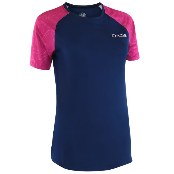 T-shirt running OXSITIS ORIGIN TEE W NOIR/ROSE