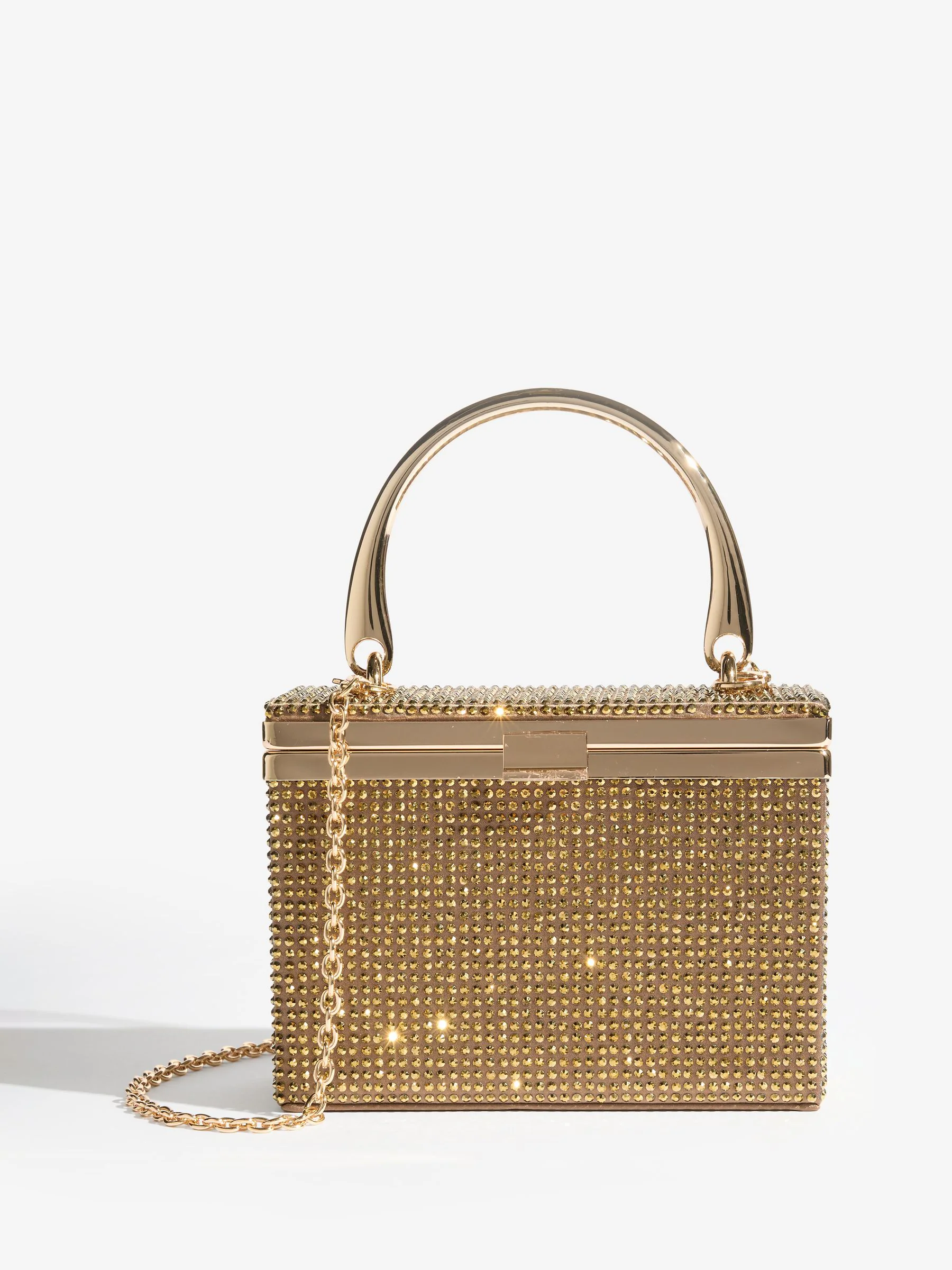 Bronze Diamante - Lipsy Top Handle Box Bag