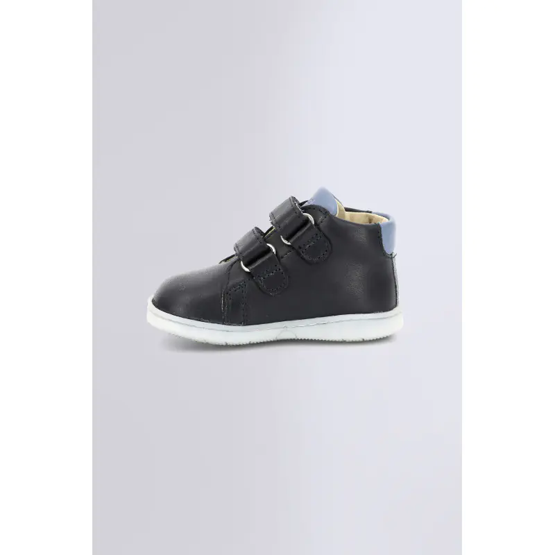 Kickbelkro Marine BOTTILLONS Cuir Garçon