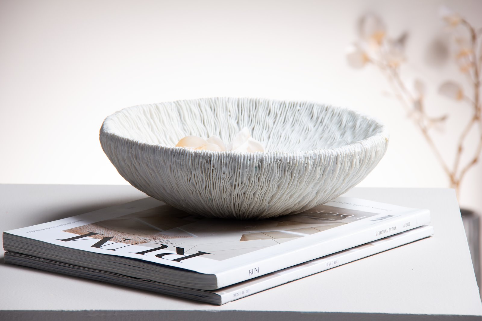 Resin fat Hvit Ø26 cm