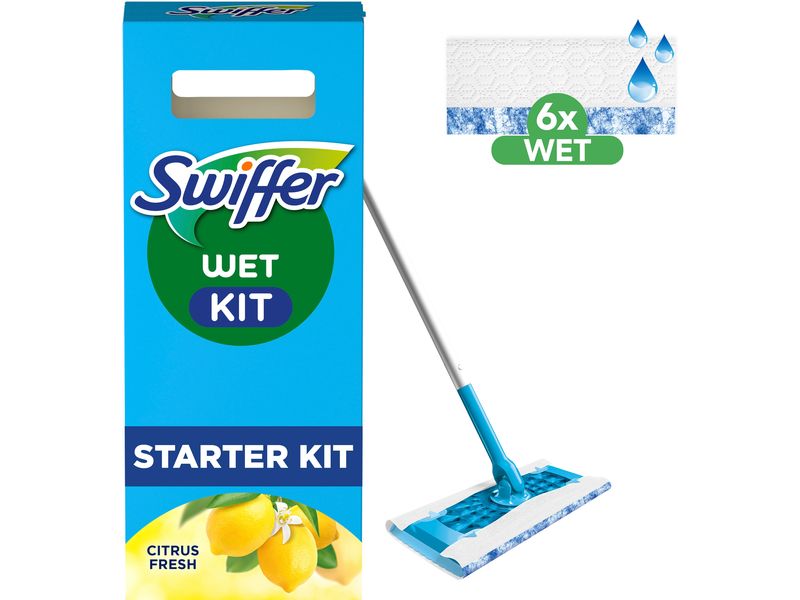 Swiffer Wischmopp Starter-Set 7-teilig, Blau Starterset
