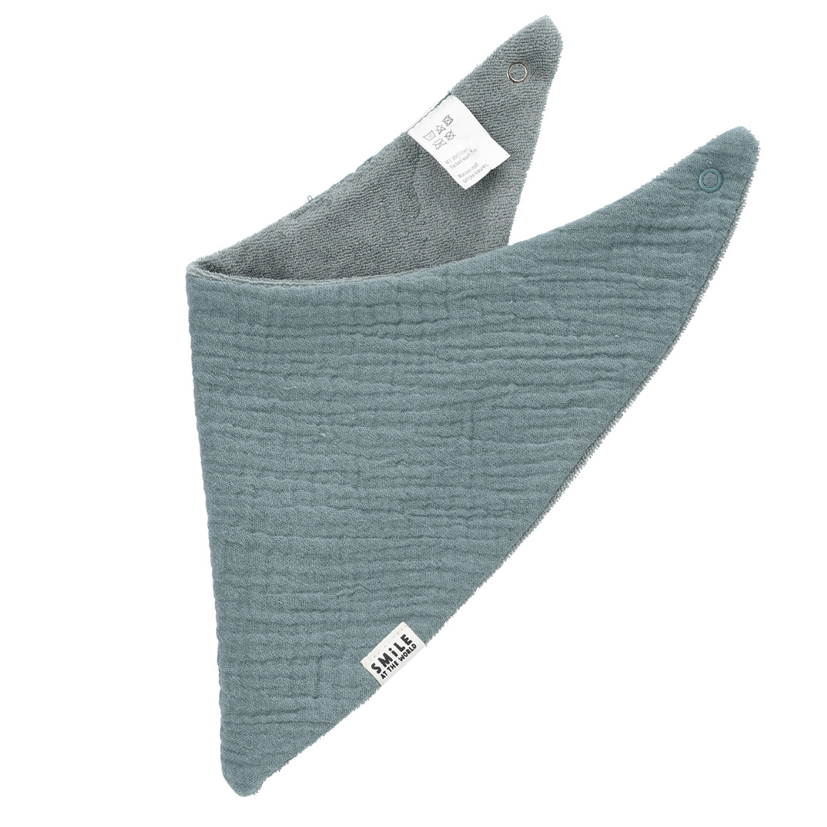 Topomini Baby Musselin-Bandana mit Frottee-Innenseite petrol